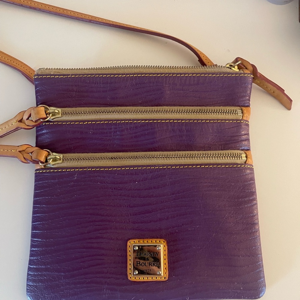 Dooney & Bourke Triple Zipper Lesther Crossbody Bag